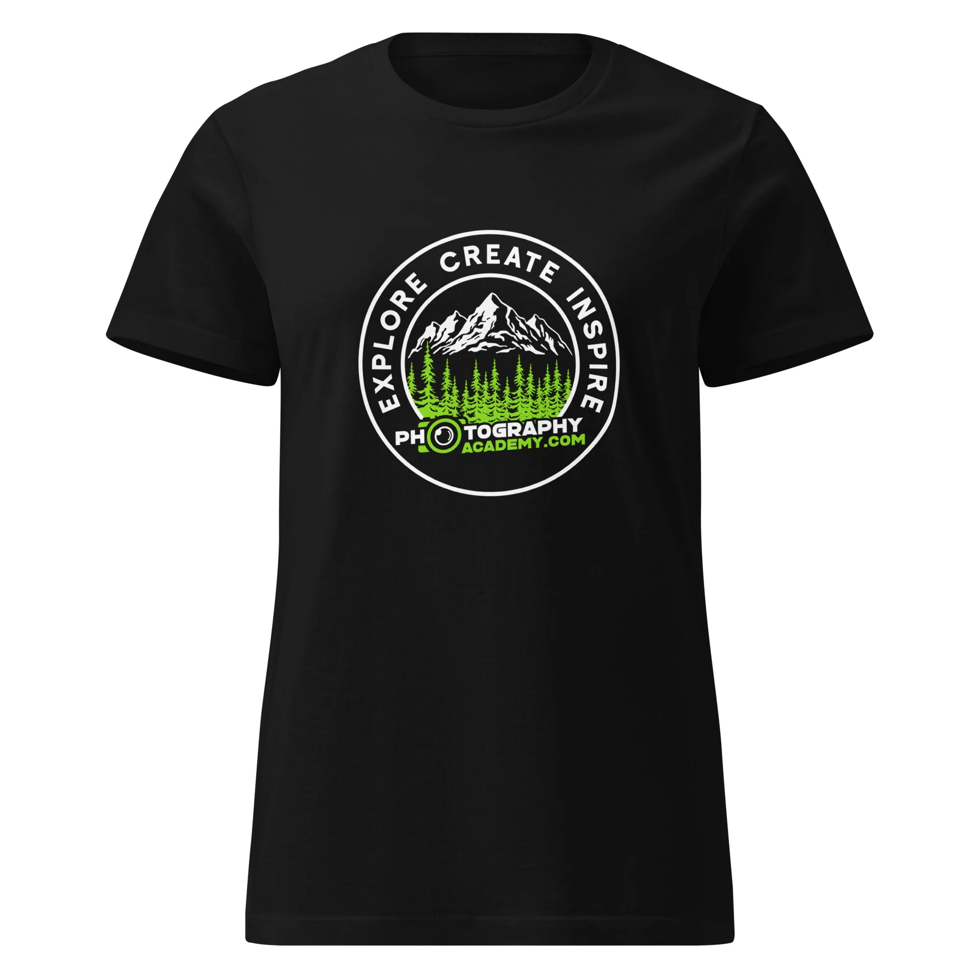Photography Academy Explore Create Inspire women's t-shirt - Image 3